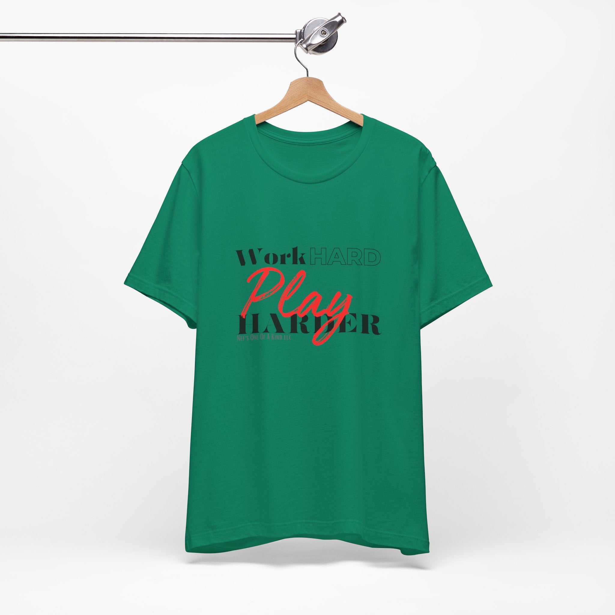 Work Hard Play Harder w/o Unisex Short Sleeve Tee